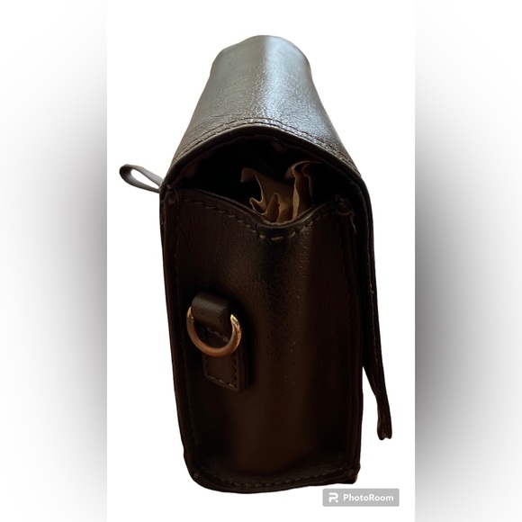 Steven by Steve Madden Two Toned Leather Clutch in Chocolate Brown and Gold OS - Picture 4 of 6